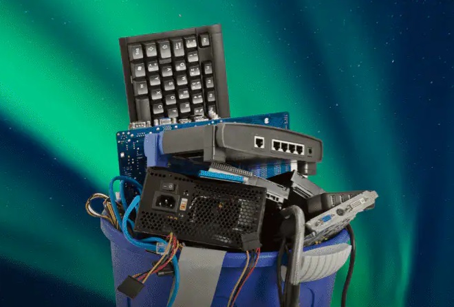 bag full of computer accessories