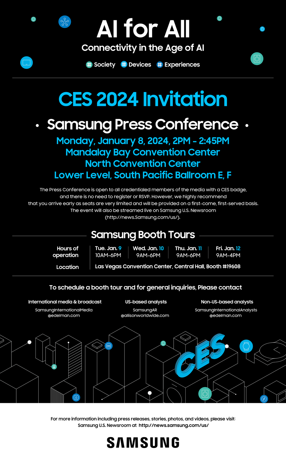 ᐈ Samsung Press Conference at CES 2024 ‘AI for All Connectivity in the