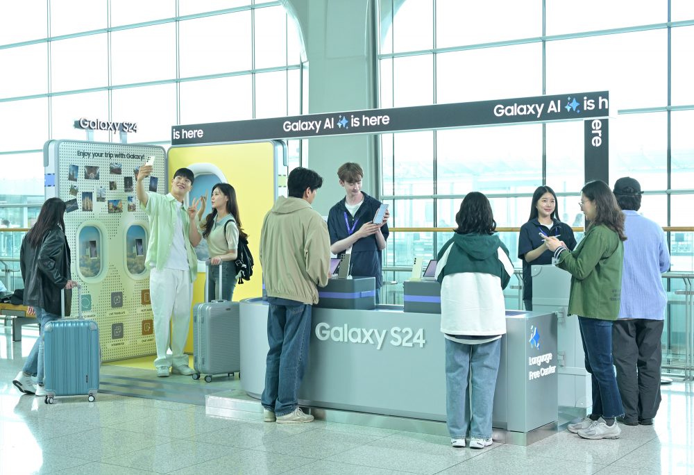인천공항 제2여객터미널 3층에 마련된 '갤럭시 스튜디오' 전경