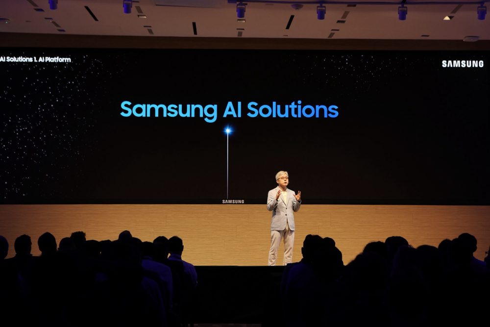 6월 12일(현지시간) 미국 실리콘밸리에서 열린 '삼성 파운드리 포럼 2024(Samsung Foundry Forum 2024)'에서 삼성전자 파운드리 사업부장 최시영 사장이 기조연설을 하고 있다.